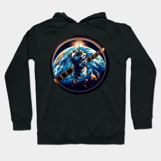 Soyuz in Orbit - Earth and Stars Hoodie